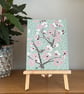 Mosaic Floral Art - Cherry Blossom Mosaic Wall Plaque in Pink and Pistachio  - Image 6