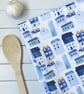 Harbour House Pattern Tea Towel  - Image 1