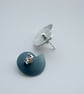Shell studs in grey and silver - Image 4