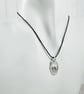 Silver and Pearl Organic Shape Necklace or Wrap Bracelet on Waxed Cord - Image 7