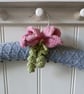Coat hanger clothes hanger - silver grey with tulips.  - Image 2