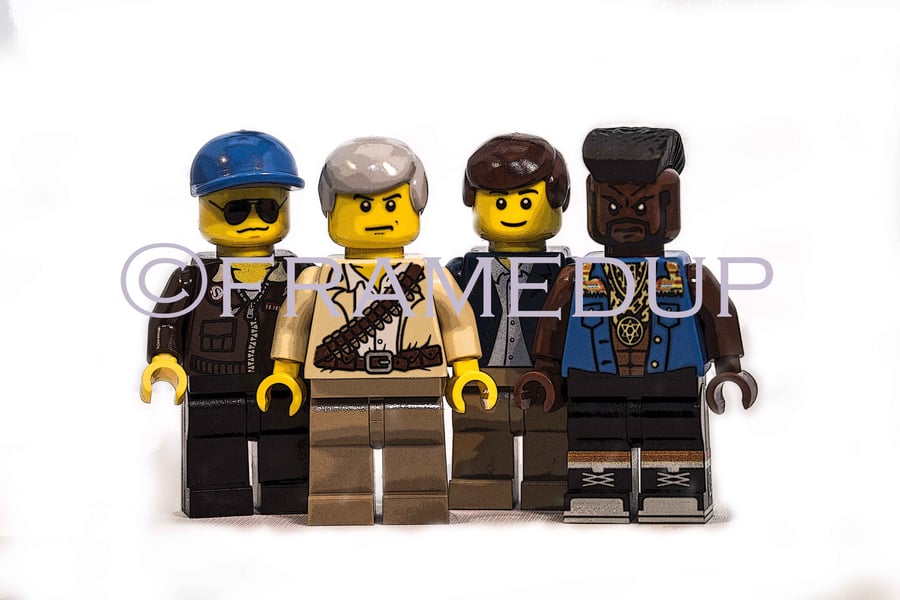 CUSTOM LEGO A-TEAM - MOUNTED 8 x 6 PRINT