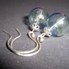 Bubble glass earrings - blue
