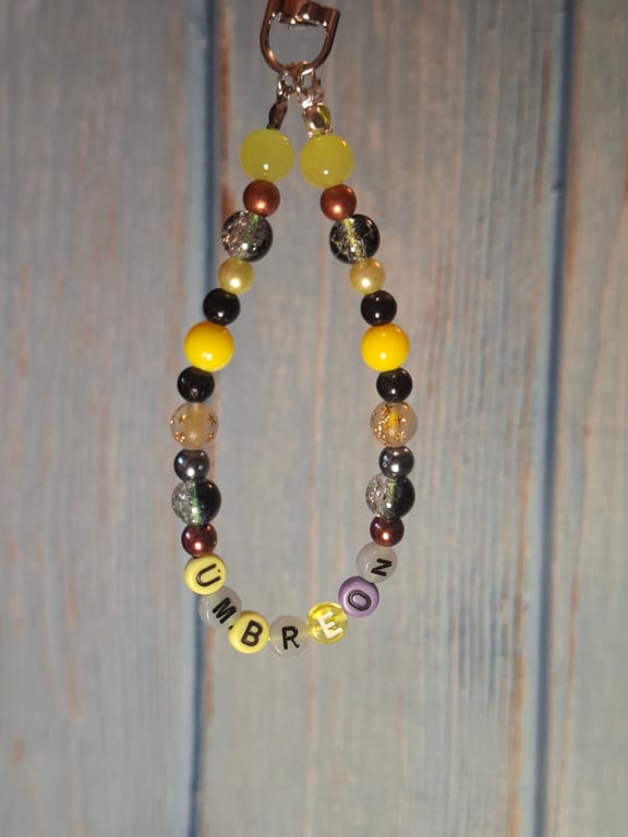 Umbreon beaded keyring charm 