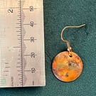Burnished copper earrings