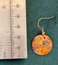 Burnished copper earrings