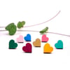 Wooden Heart Stud Earrings