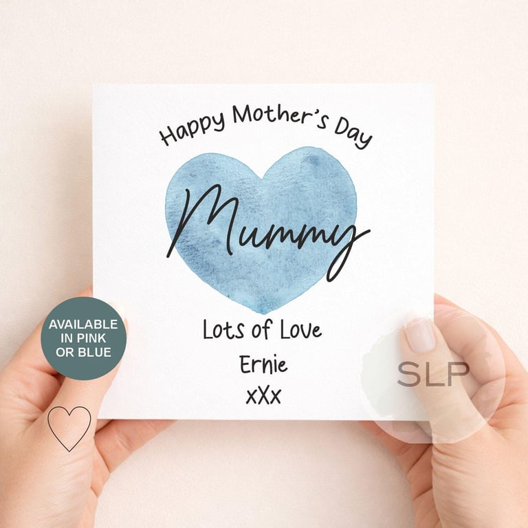 Personalised Mother's Day Card Happy Mother' Day Mummy Custom Name Card