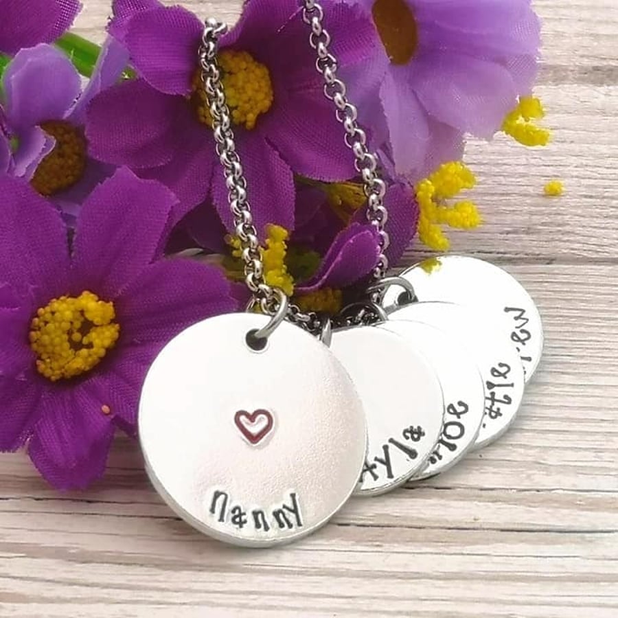 Personalised Mum Necklace - Custom Grandma Gift - Family Necklace - Name