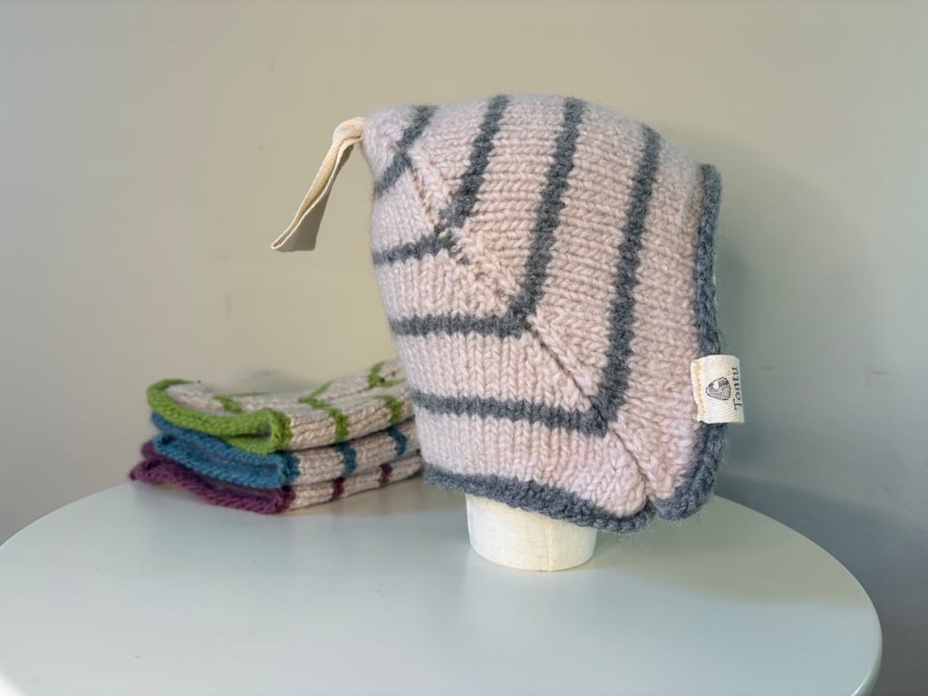 Wool sauna hat. Women's & Men's. Knitted. Felted. 