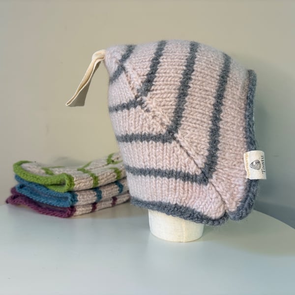 Wool sauna hat. Women's & Men's. Knitted. Felted. 
