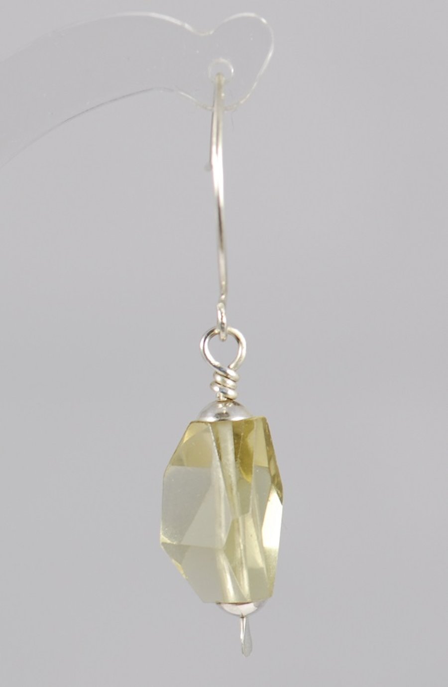 Sterling Silver and Citrine Nugget earrings