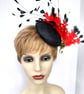 Special red and black fascinator