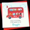 Big Red Bus Personalised Card