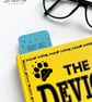Tuxedo Cat in a Yellow Raincoat Bookmark, 52mm x 148mm - Image 2