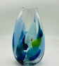 Cool Blues Baby Brushstroke Vase