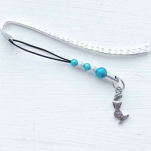 Mermaid Bookmark. Metal Bookmark. Beaded Bookmark. Reading. Books. Mermaids.