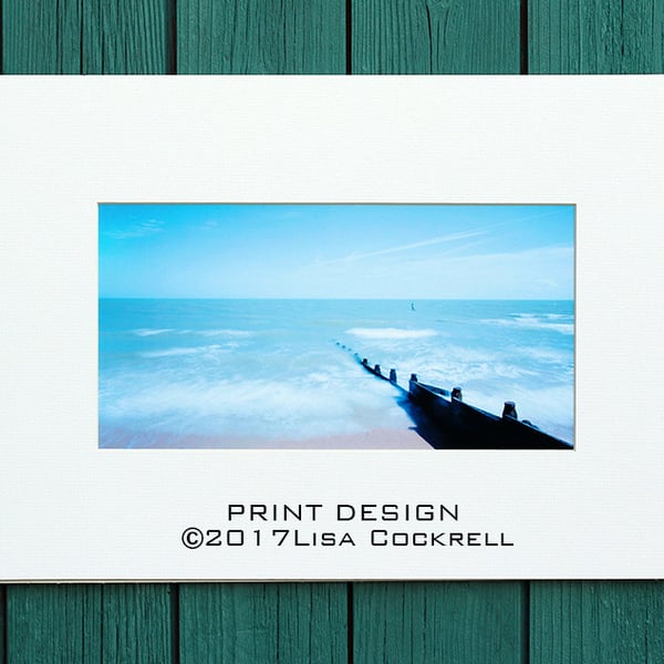 SUMMER BEACH PRINT -  MOUNTED FOR 40 X 30 CM FRAME