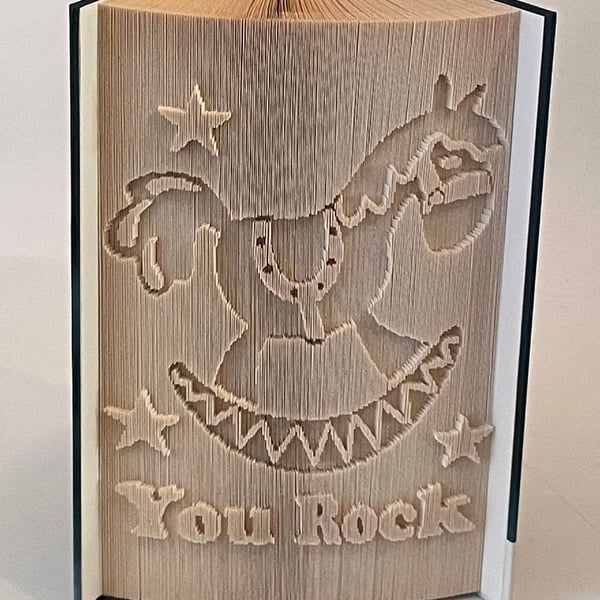 You Rock Rocking Horse 180 Cut & Fold Book Folding Pattern - EMAILED PDF PATTERN