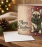 French Bulldog Christmas Cards, Pack of 10 with Envelopes, Vintage Sketch - Image 3