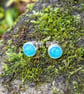 Amazonite stud earrings , sterling silver - Image 8