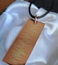 Copper Necklace with silver inlay, Handmade Pendant - Image 5