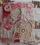 Red Fragments textile brooch - Image 1