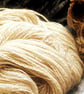 White Christmas hand spun yarn – wool and bamboo blend - 210 yards - Image 2