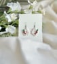 Floral Polymer Clay Earrings - Delicate Rose Botanical Drops - Image 6