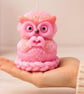 Pink Owl Candle Handmade Owl Candle Cute Animal Candle Baby Shower Gift Nursery  - Image 2