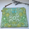 Vintage Daisy Chain and denim zip pouch