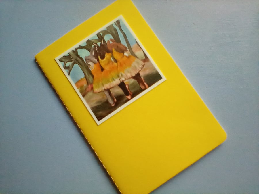 Mini Notebook featuring Bunny Characters Degas Ballerinas