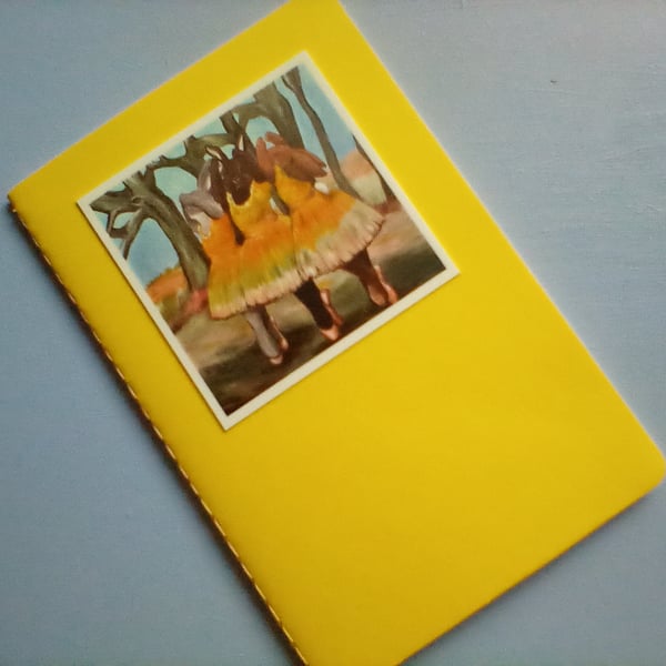 Mini Notebook featuring Bunny Characters Degas Ballerinas