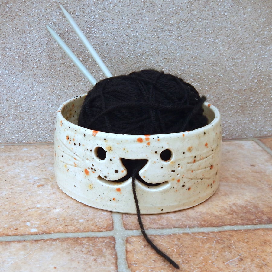 Yarn bowl knitting or crochet wool hand thrown pottery handmade ceramic wheel
