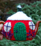 Knitted tea cosy - Xmas Country cottage design  to fit a one or two cup teapot,  - Image 4