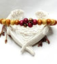 Wood Beaded Bracelet in Brown & Red - Image 6
