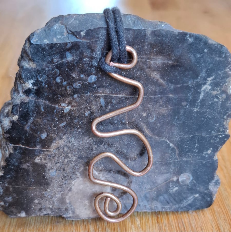 Handmade copper wire pendant