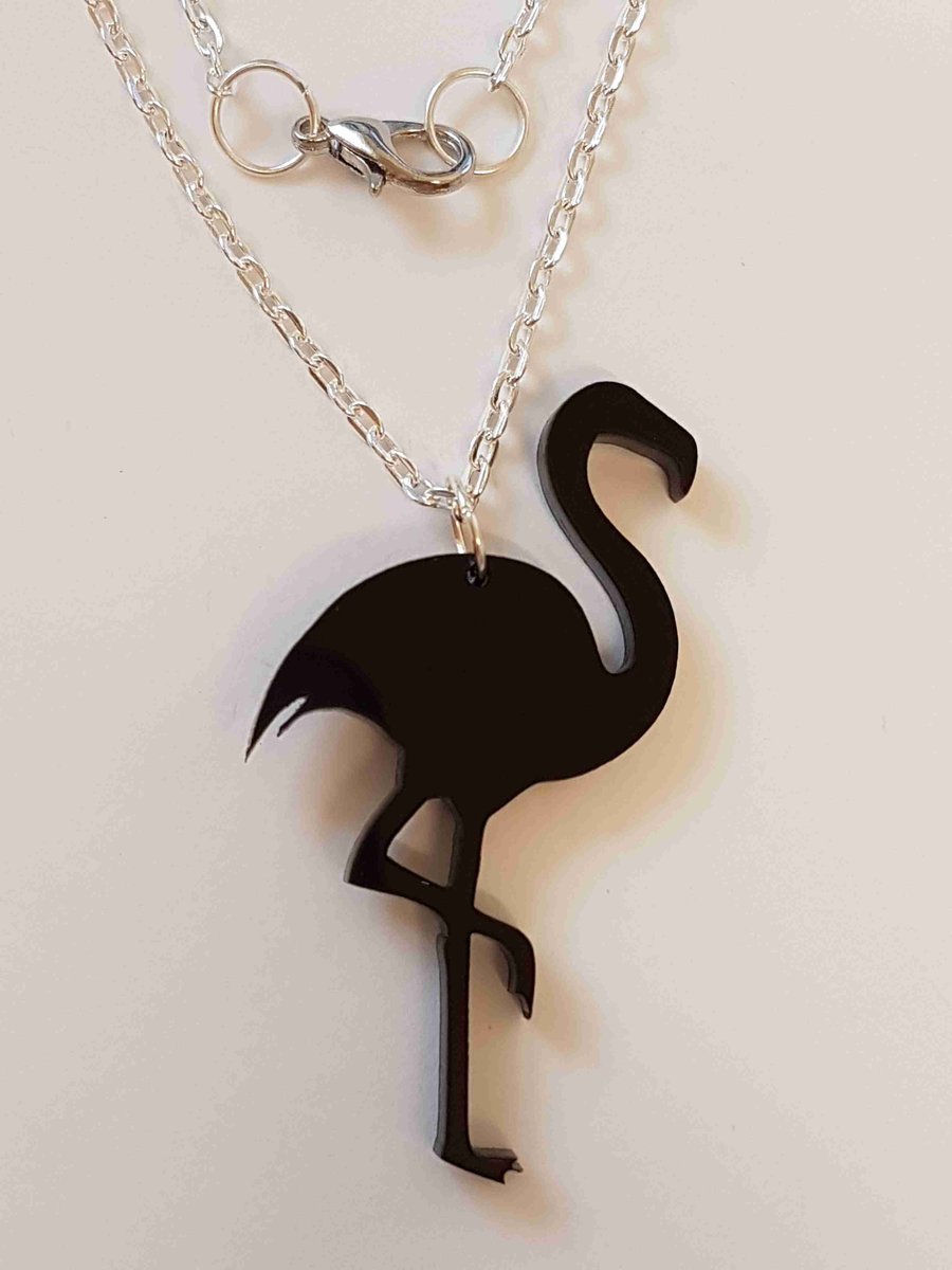 Flamingo Silhouette necklace - Acrylic