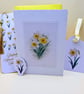 Daffodil March Birth Flower Mini Gift Set - Botanical Card, Bookmark & Gift Tag