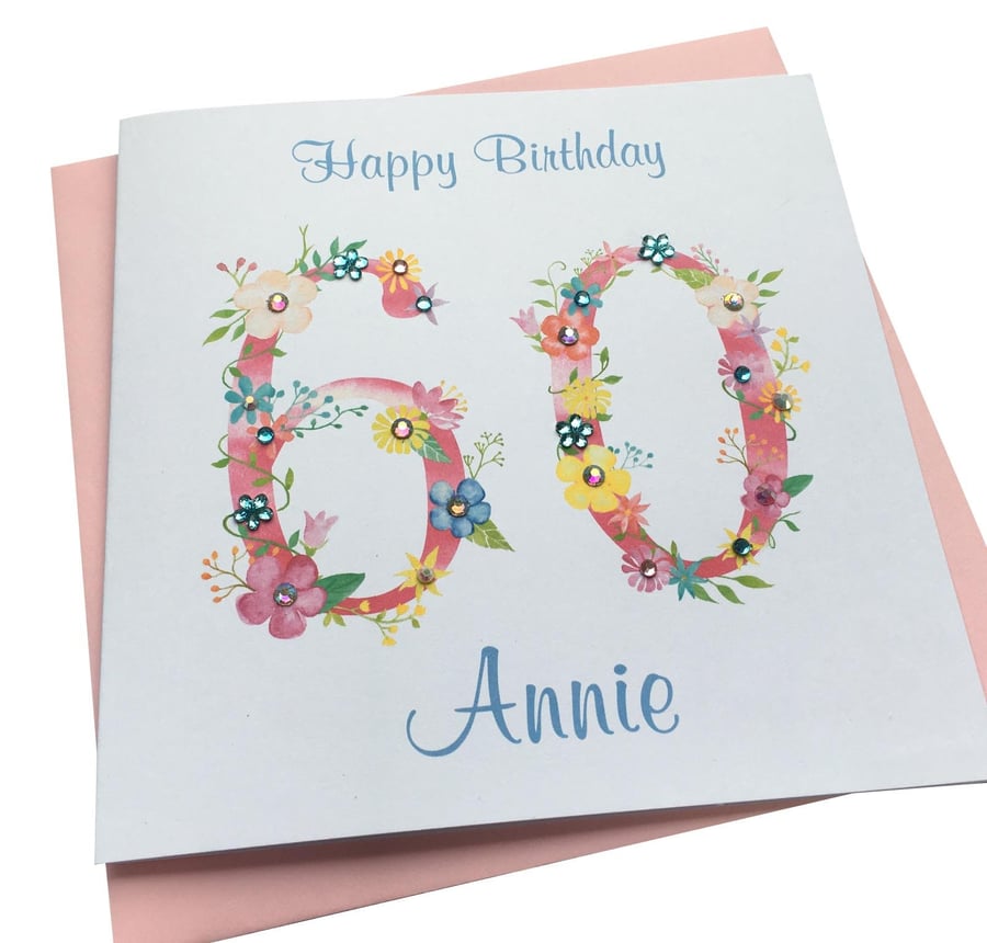 Handmade Personalised Birthday Card 21st 30th 40th 50th 60th 70th 80th 90th- ANY