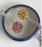 Handbag Charm, Initialled, Rose Gold Lava Beads Orb, Keyring  - Image 8