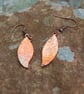 Hammered Copper Leaf Earrings - Image 2