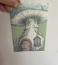 Whimsical Fairy House Postcard Set - Set of 4 Mushroom Cottage Postcards  - Image 3
