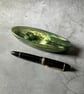 Resin Pen Holder - Green Desk Pen Rest - Office Accessory - Image 1