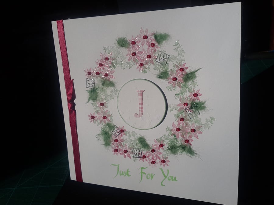 Poinsettia Circle Birthday card personalised