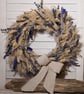 Handmade Dried Lavender and Cornflower Blue Meadow Wreath