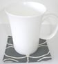 Dark Grey Coasters Pair of Grey Cotton Fabric Coasters - Image 2