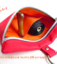 Waterproof Dog Treat and Poo Bag Pouch - two compartments inside - RED - Image 1