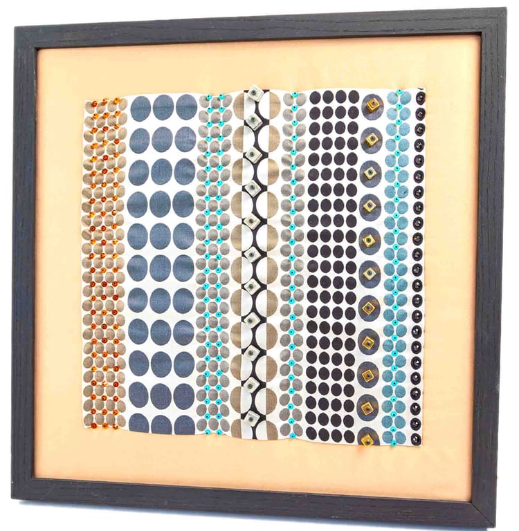 "GEOMETRIC SERIES - one" - FRAMED TEXTILE WALL HANGING