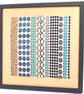 "GEOMETRIC SERIES - one" - FRAMED TEXTILE WALL HANGING